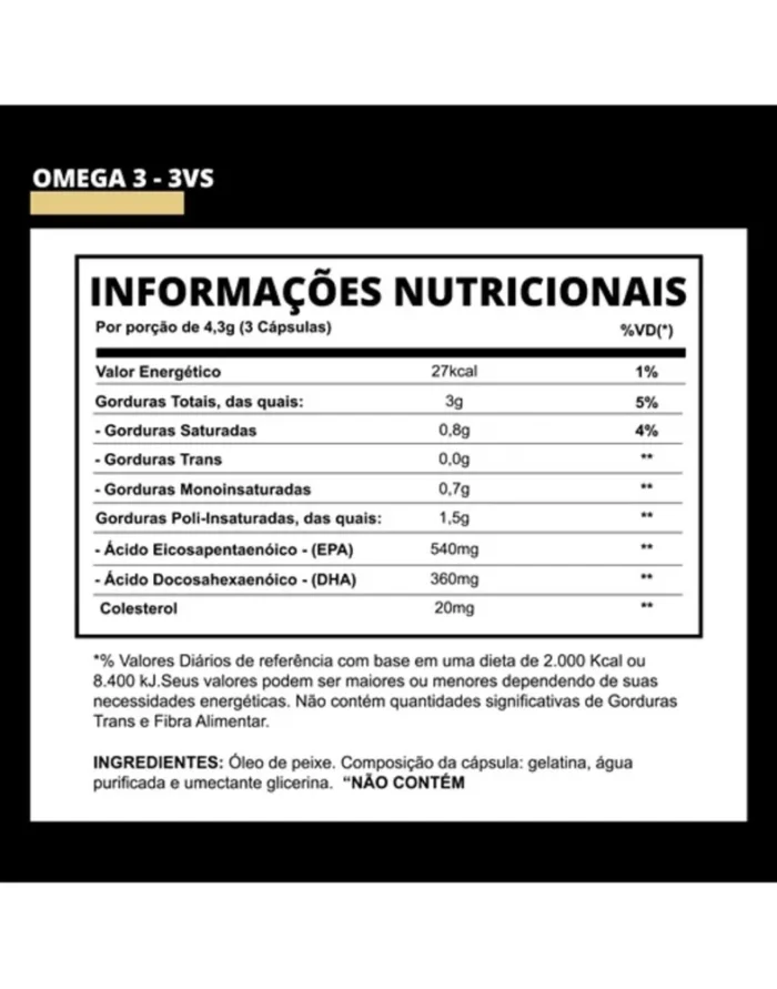 OMEGA 3 (75 CAPS) - 3VS NUTRITION - Imagem 2