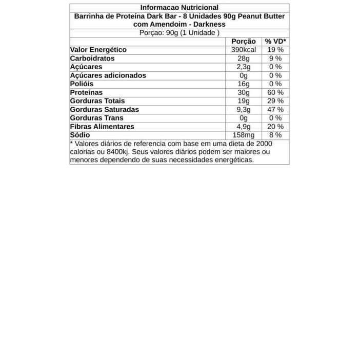 Dark Bar (90g) Darkness - Barra de Proteína - Integralmedica - Imagem 2