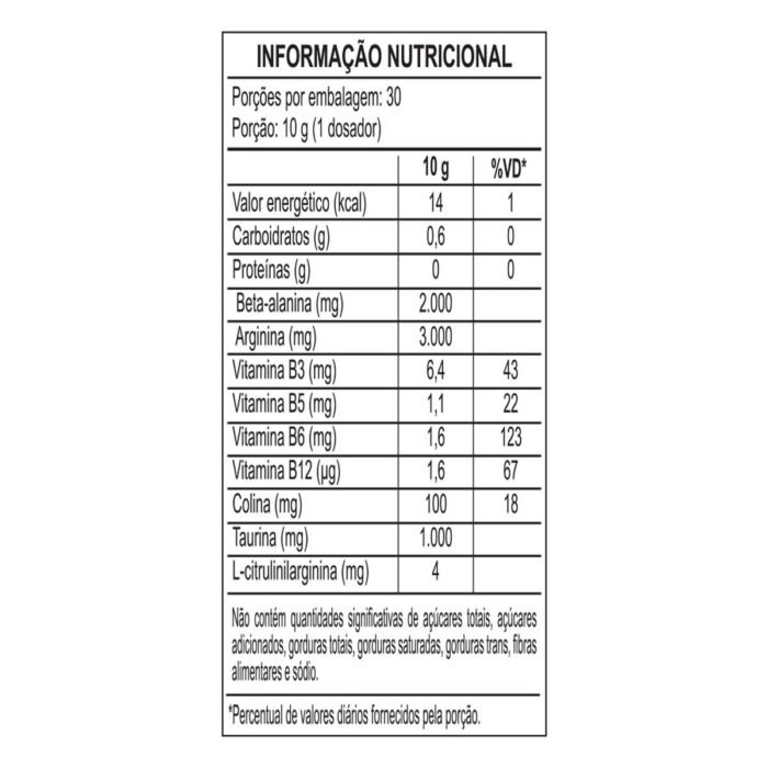 Vasculor Muscle Pump Powder Caffeine Free - 300g Morango com Limão - IntegralMedica - Imagem 2